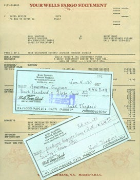 Item #15-4833 Personal Finance-related material for poet Karl Shapiro and his second wife Sophie...