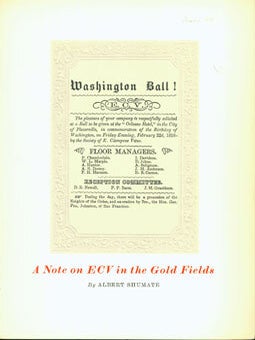Item #15-5597 A Note On ECV in the Gold Fields. Albert Shumate, Lawton Kennedy, print