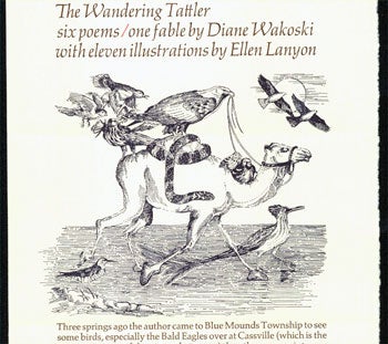 Item #15-5744 The Wandering Tattler. Perishable Press Limited, Diane Wakoski, Ellen Lanyon, ill.
