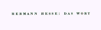 Item #15-5868 Das Wort. Hermann Hesse.
