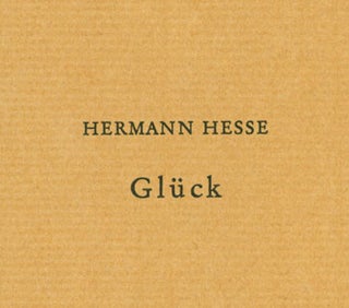Item #15-5904 Gluck. Hermann Hesse