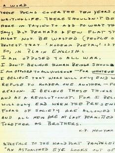 Item #15-5920 A Word. A Preface to An Astonished Eye Looks Out of the Air. Kenneth Patchen