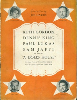 Item #15-6006 A Doll's House. New Acting Version by Thornton Wilder. Henrik Ibsen, Thornton...