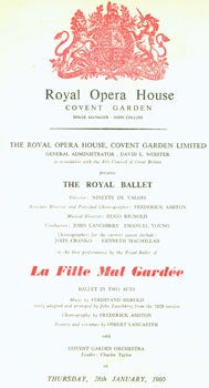 Item #15-6007 The First Performance by the Royal Ballet of La Fille Mal Gardee. Covent Garden Royal Opera House, Ferdinand Herold, Ninette De Valois, dir.
