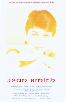 Item #15-6011 The Arif Society Is Pleased to Present a Piano Recital by Jean Smith. The Arif...