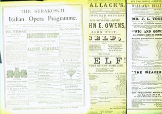 Item #15-6035 19th Century Newspaper Clippings and Programs from Wallack's Theatre. Wallack's...
