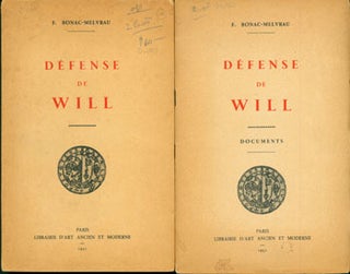 Item #15-6081 Défense de Will: la véritable identité de William Shakespeare. F. Bonac-Melvrau