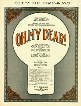 Item #15-6187 City Of Dreams (Song from the Musical "Oh, My Dear!"). P. G. Wodehouse, Guy Bolton,...