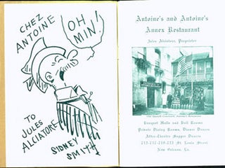 Item #15-6233 Antoine's Restaurant (Founded In 1840), Antoine's Annex. Jules Alciatore