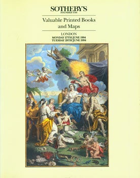 Item #15-6295 Valuable Printed Books and Maps. 27-28 June, 1994. Sotheby's, London.