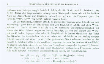 Item #15-6491 Ausgrabungen Zu Pergamon: Die Inschriften. Max Frankel.