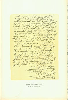 Item #15-6648 Queen Elizabeth, 1603, letter to James VI of Scotland; facsimile of manuscript....