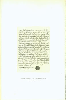 Item #15-6675 James Edward Stuart, The Pretender, 1703; facsimile of manuscript. From Universal...