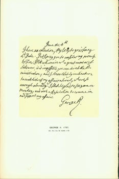 Item #15-6683 George II, 1757; facsimile of manuscript. From Universal Classic Manuscripts:...