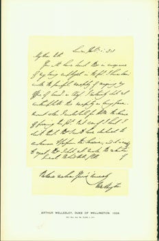Item #15-6697 Arthur Wellesley, Duke of Wellington, Letter to General Rowland Hill, 1828;...