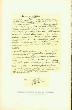 Item #15-6712 Napoleon Bonaparte, Emperor of the French, 1807; facsimile of manuscript. From...