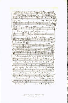 Item #15-6723 Henry Purcell, 1683; facsimile of manuscript. From Universal Classic Manuscripts:...