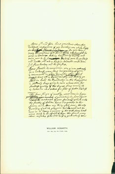 Item #15-6733 William Hogarth, 1751; facsimile of manuscript. From Universal Classic Manuscripts:...