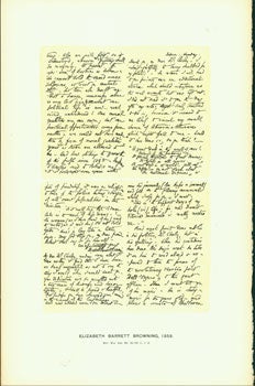 Item #15-6761 Elizabeth Barrett Browning, 1859; facsimile of manuscript. From Universal Classic...