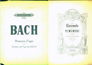 Item #15-6774 Bach: Phantasien, Fugen und Praludium und Fuge uber Bach. Johann Sebastian Bach