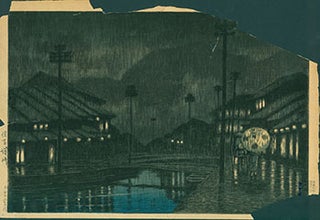 Item #15-6848 [Night Scene By The River]. 20th Century Japanese Artist