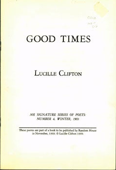Item #15-6930 Good Times. Lucille Clifton
