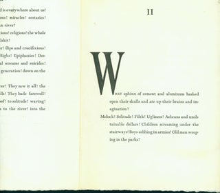 Item #15-6953 Howl: For Carl Solomon. Part II. Allen Ginsberg, Grabhorn Press, Andrew Hoyem,...