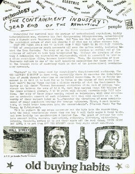 Item #15-6998 The Containment Industry: Dead End of the Revolution. Jean-Jacques? Lebel