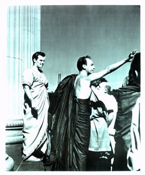 Item #15-7014 Photograph Of Charlton Heston, as Antony, from the set of Julius Caesar (1950...