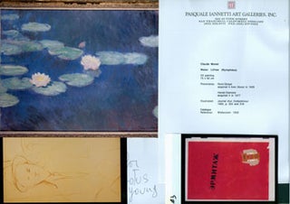 Item #15-7036 Color photograph of Monet's Water Lillies (Nympheas), related paperwork, and two...