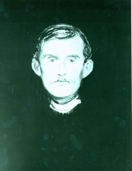 Item #15-7039 Black and white photographs (14) & one negative of Edvard Munch Self-Portrait...