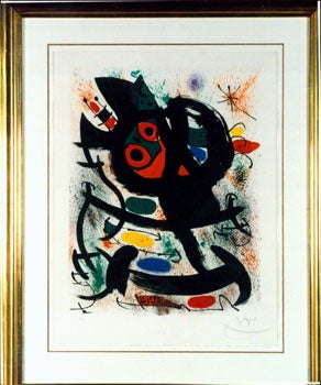Item #15-7050 Photographs of Joan Miro painting (ca. 1966). Inc Pasquale Iannetti Art Galleries, Joan Miro.