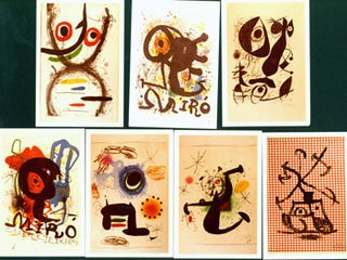 Item #15-7051 Photographs of Joan Miro paintings "Composition", "Affiche Avant La Lettre," "La...