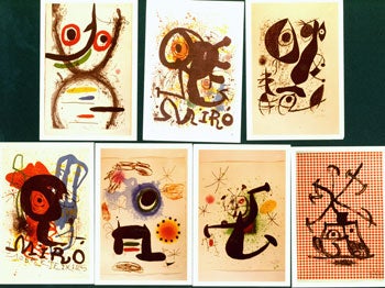 Item #15-7051 Photographs of Joan Miro paintings "Composition", "Affiche Avant La Lettre," "La Ralentie," "La Demoiselle," "La Dame au Damier," & others. Inc Pasquale Iannetti Art Galleries, Joan Miro.