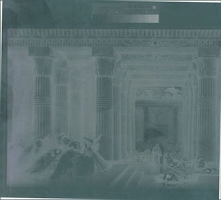 Item #15-7077 Negatives (black & white) of Egyptian Temple painting. Inc Pasquale Iannetti Art...