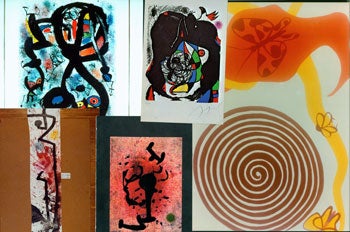 Item #15-7155 Photographs of works by Joan Miro. Inc Pasquale Iannetti Art Galleries, Joan Miro.