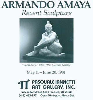 Item #15-7275 Armando Amaya Promotion File. Inc Pasquale Iannetti Art Galleries