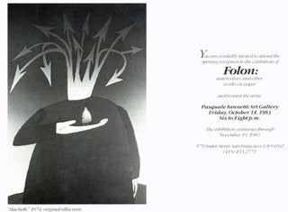 Item #15-7284 Jean-Michel Folon, 1983 Exhibition. Inc Pasquale Iannetti Art Galleries