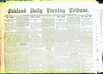 Item #15-7294 Oakland Daily Evening Tribune, February 23, 1884. Oakland Daily Evening Tribune.