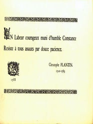 Item #15-7365 Un Labeur Courageux Muni D'Humble Constance Résiste À Tous Assauts Par Douce...