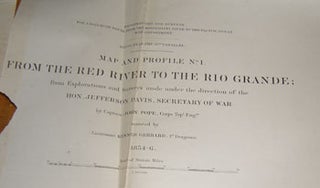 Item #15-7371 US Pacific Railroad Survey: Map & Profile No. 1 From the Red River to the Rio...