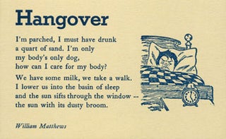 Item #15-7417 Hangover. Bellevue Press, William Matthews