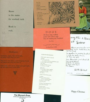 Item #15-7421 Poetry Post Cards And Card-Sized Broadsides. Don Olsen Oxhead Press, Edith Shiffert...