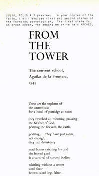 Item #15-7422 From The Tower. The Convent School, Aguilar de la Frontera. Philip Levine