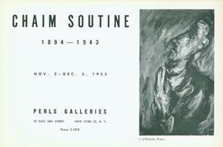 Item #15-8116 Chaim Soutine, 1894 - 1943: November 2 - December 5, 1953. Chaim Soutine
