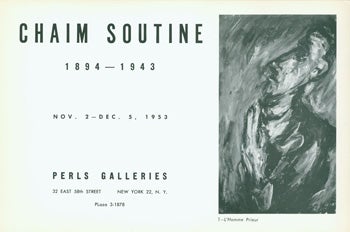 Item #15-8116 Chaim Soutine, 1894 - 1943: November 2 - December 5, 1953. Chaim Soutine.