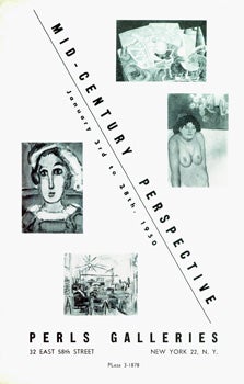 Item #15-8124 Mid-Century Perspective: January 3 - January 28, 1950. Camille Bombois, Pierre Bonnard, Georges Braque, Paul Klee, Henri Matisse, Pablo Picasso, Salvador Dali, Marc Chagall.