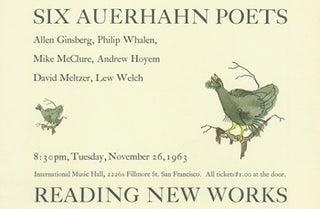 Item #15-8188 Six Auerhahn Poets: Allen Ginsberg, Philip Whalen, Mike McClure, Andrew Hoyem,...