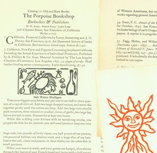Item #15-8337 Catalog 11: Old and Rare Books. The Porpoise Bookshop: Booksellers & Publishers....