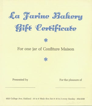 Item #15-8380 La Farine French Bakery. Arif Press, Wesley Tanner